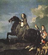 Bourdon, Sebastien Queen Christina of Sweden on Horseback china oil painting reproduction